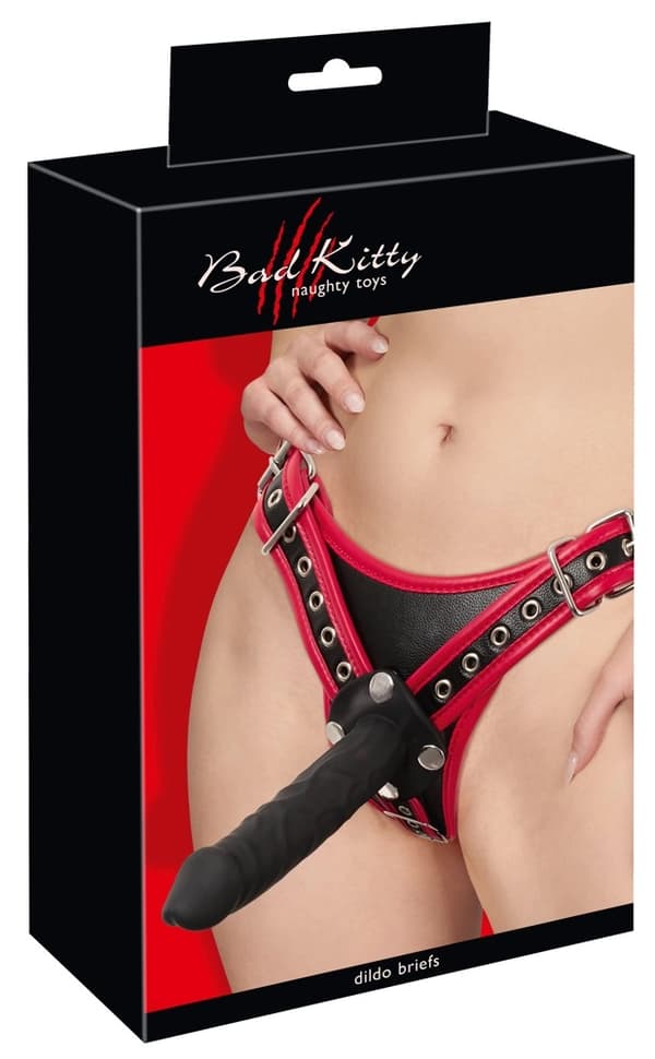 Bad Kitty Strap-On -valjaat kolmella dildolla, 2XL