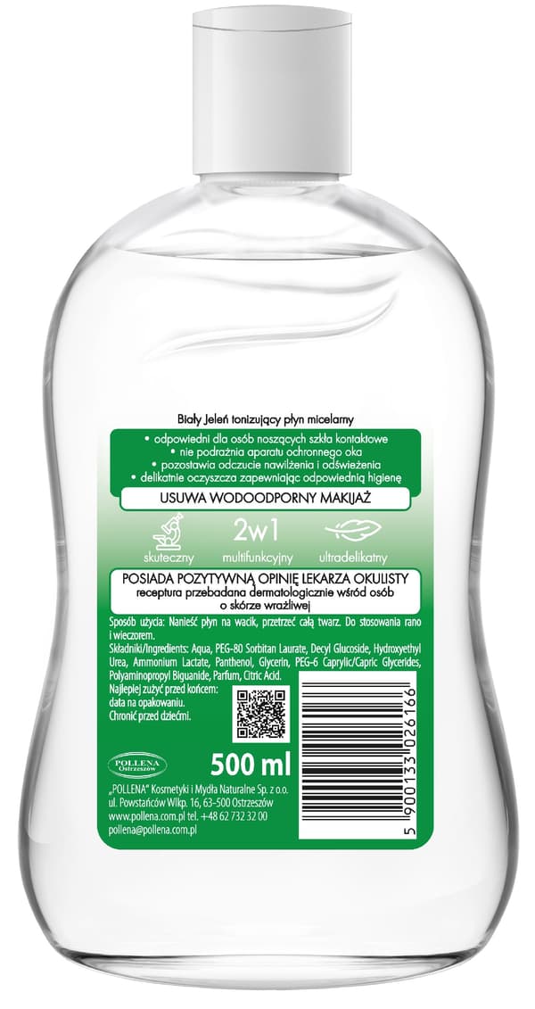 BIAŁY JELEŃ Toning misellineste 500 ml