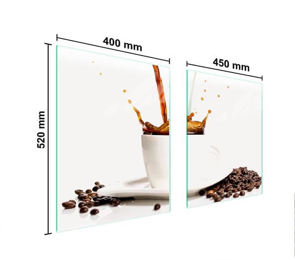 GLASSKYDDSPLÅT FÖR SPIS 85x52 KAFFE
