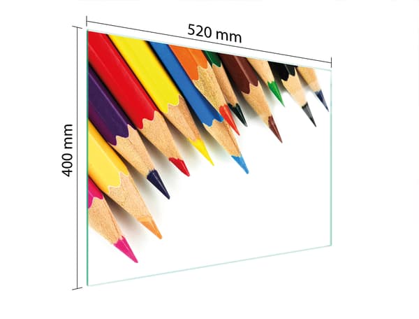 GLAS SKÆREBRÆT 52x40 FARVE