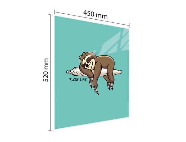 GLAS SKÄRBRÄDA 45x52 SLOTH