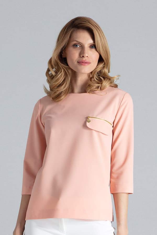 Elegant rosa bluse - formel bluse M393 størrelse L