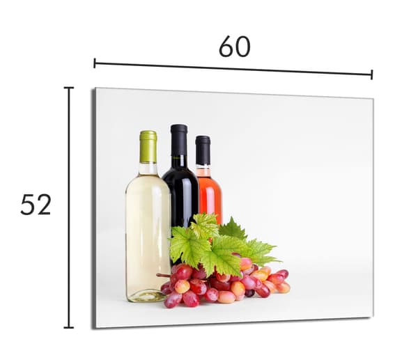Glasbeskytter til komfur 60x52 Vin
