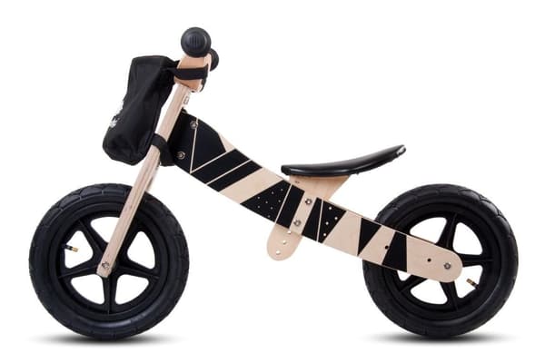 Träbalanscykel för 2-åringar 2-i-1 Twist Plus - Samoa Black Edition