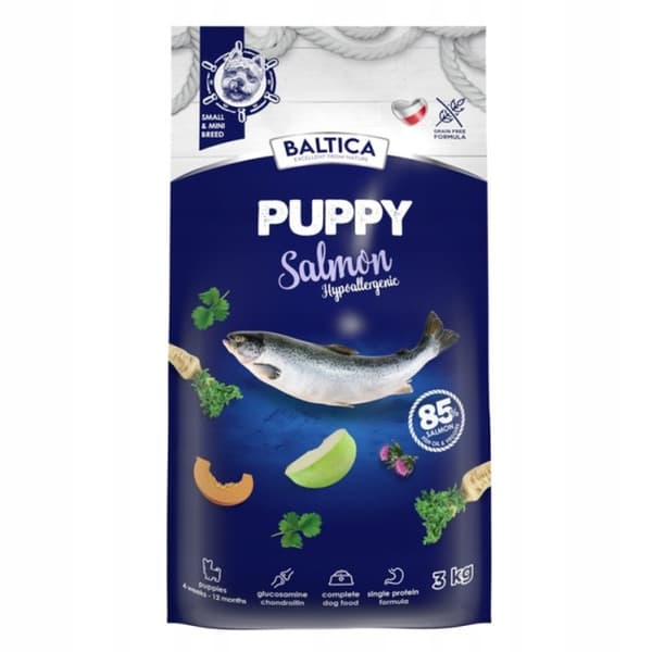 Torrfoder för hundar BALTICA EXCELLENT Lax Hypoallergen XS / S 3kg