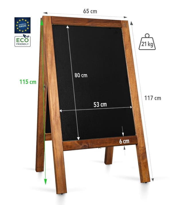 Vedenpitävä puinen kyltti 65x118 cm