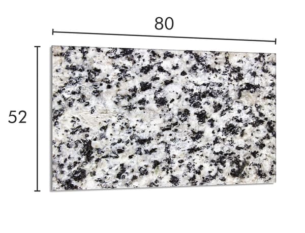 Skyddsplatta för spis i glas 80x52 marmor
