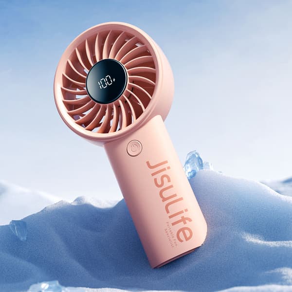Mini håndholdt ventilator 3600mAh USB-C - Lyserød