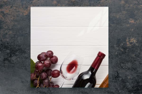 GLASBESKYTTELSESPLADE TIL KOMFUR 50x52 VIN