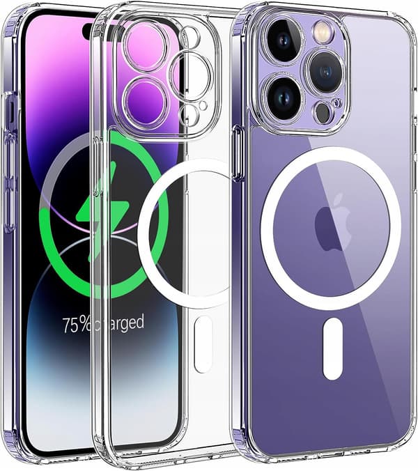 MAGNETISK ETUI TIL IPHONE 14 PRO SHOCK-ETUI + GLAS