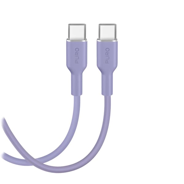 USB-C 60W 1,5m ICON Fleksibelt Kabel - Lilla