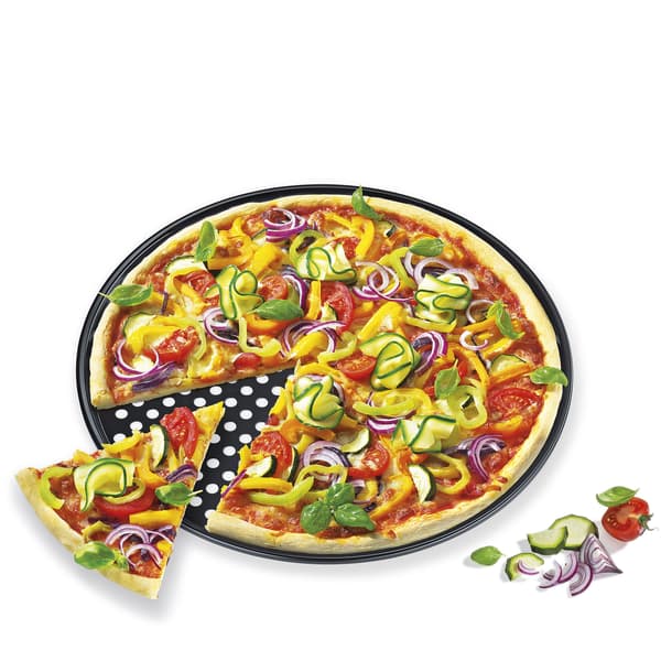 Pizzapande, stålplade, diameter 36 cm / Kuchenprofi