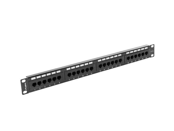 Patchpanel Lanberg PPU5-1024-B 24 porte 1U cat.5e sort