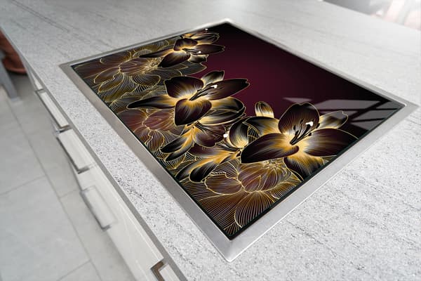 GLASSKÆREBRÆT 52x30 ORKIDÉ