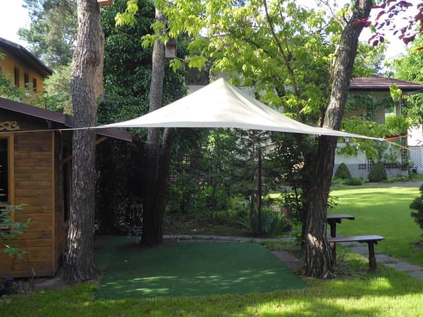 Premium vattentätt segel 4,2x4,2x5,9 m grå