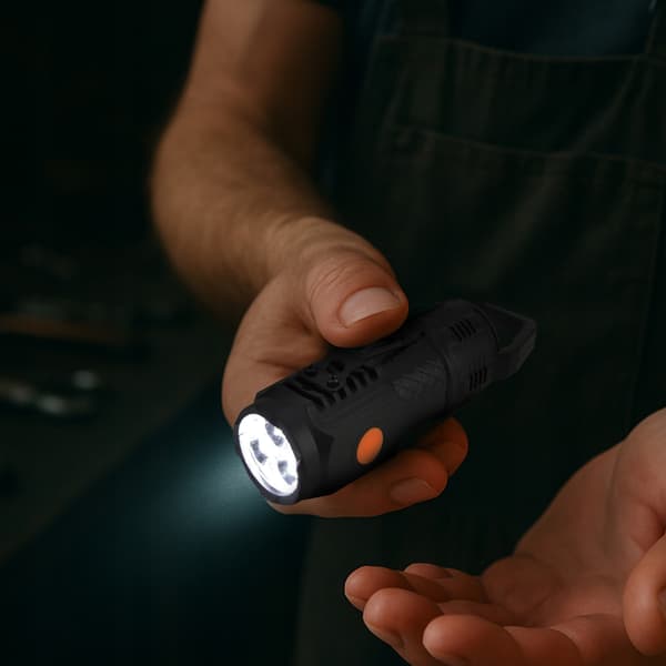 VERGIONIC Lomme LED-lommelygte nøglering 5 tilstande USB-C