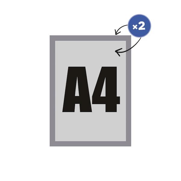 Magnetisk A4-ramme - Sølv