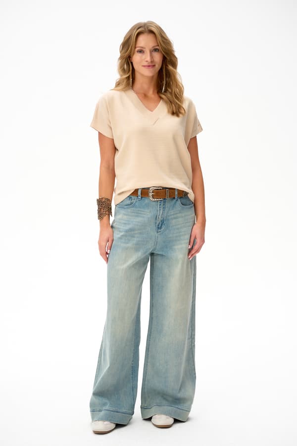 Damebluse Zoja Lys Beige 36/38