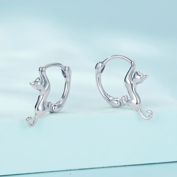 Pendientes de plata Pendientes de gato Plata S925