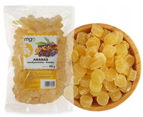 Kandiserede ananas tern (500g) - MIGOgroup