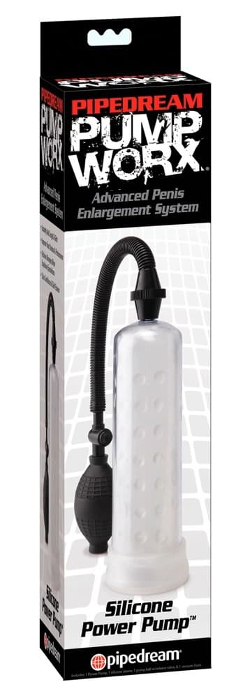 Pump Worx Transparent Penispump med Pumpkula och Ventil