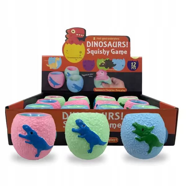 Dinosaurieegg Squishy anti-stress squeeze avslappning sensorisk