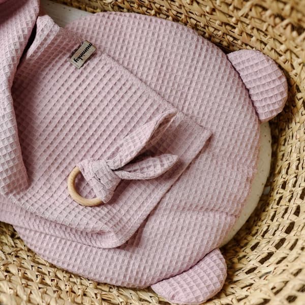 Våffelfilt 75x100 | Dammig rosa