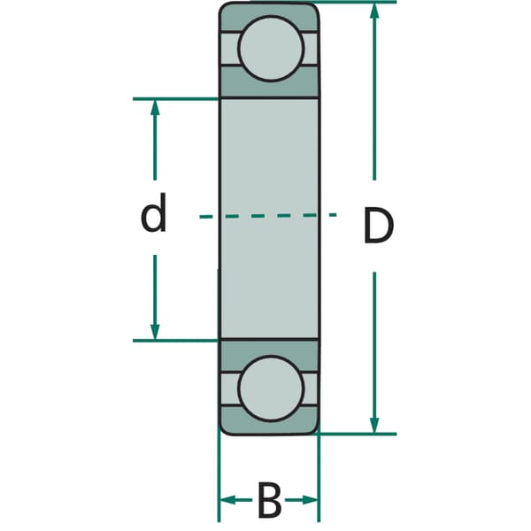 Spårkullager 6210-2RS