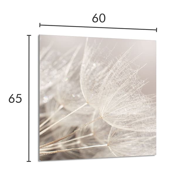 GLASPANEL TIL KØKKEN 60x65 Blomst