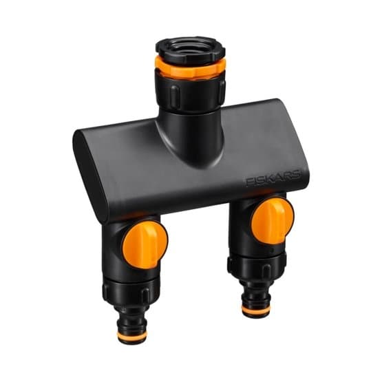 Fiskars Comfort dobbelt kranforbindelse slangadapter til kran 21-33mm