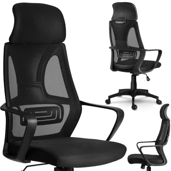 Praga Micro-Mesh Kontorstol - Sort