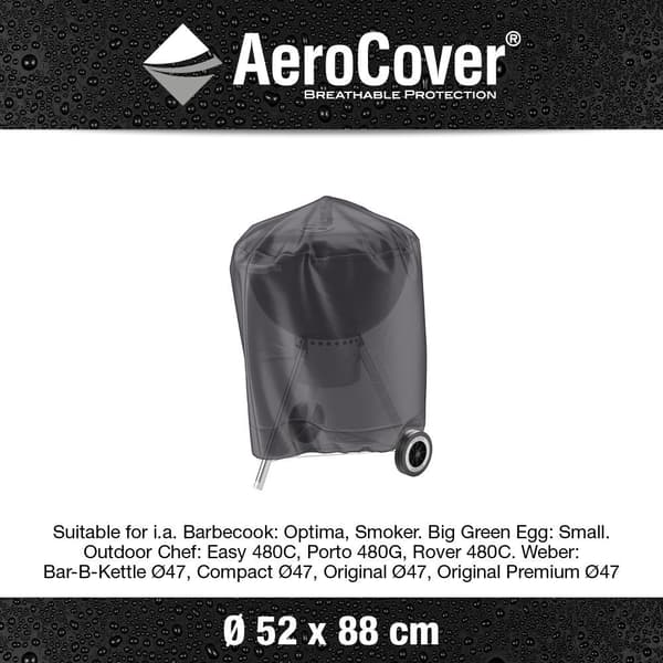 Kulgrillovertræk 7870 Ø47x88 AeroCover grå Homms