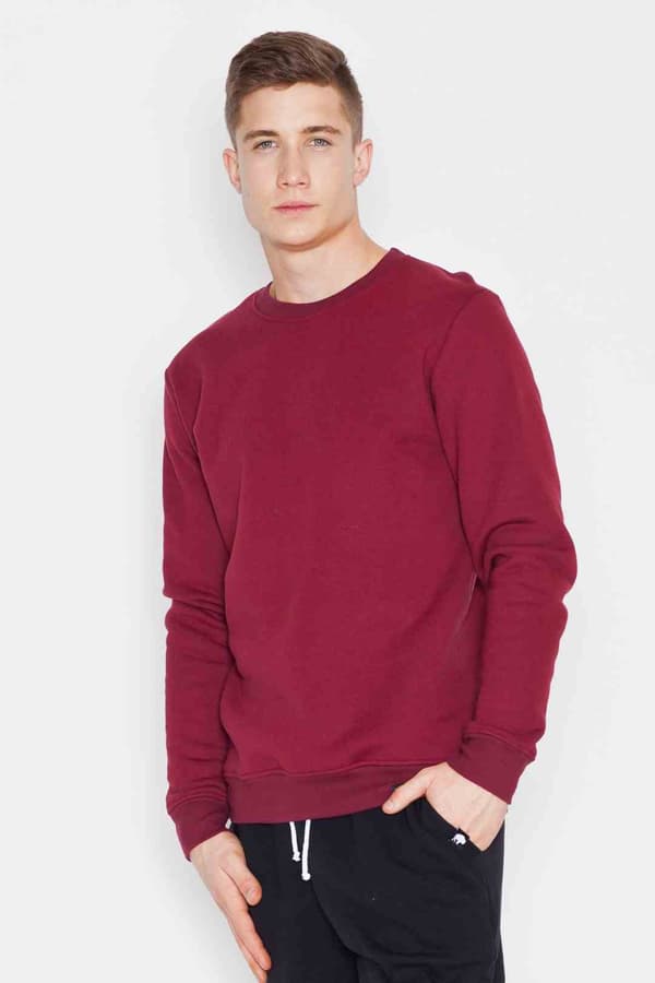 Sweatshirt V005 Bordeauxrød S