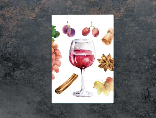 GLAS SKÆREBRÆT 35x52 VIN