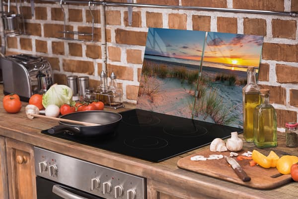 GLASBESKYTTELSESPLADE TIL KOMFUR 75x52 BEACH