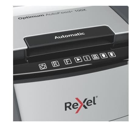 Rexel Optimum AutoFeed 100X makulator, 100 ark