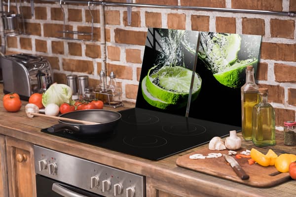 GLASSKYDDSPLÅT FÖR SPIS 70x52 LIME