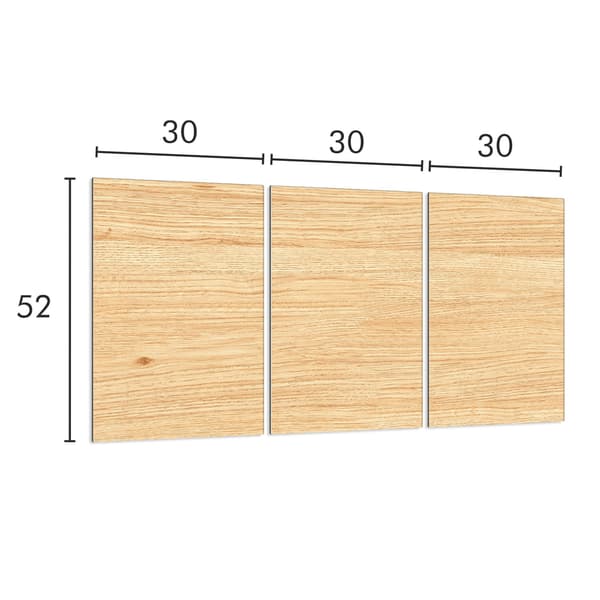 Glasbeskyttelsesplade til komfur 3x30x52