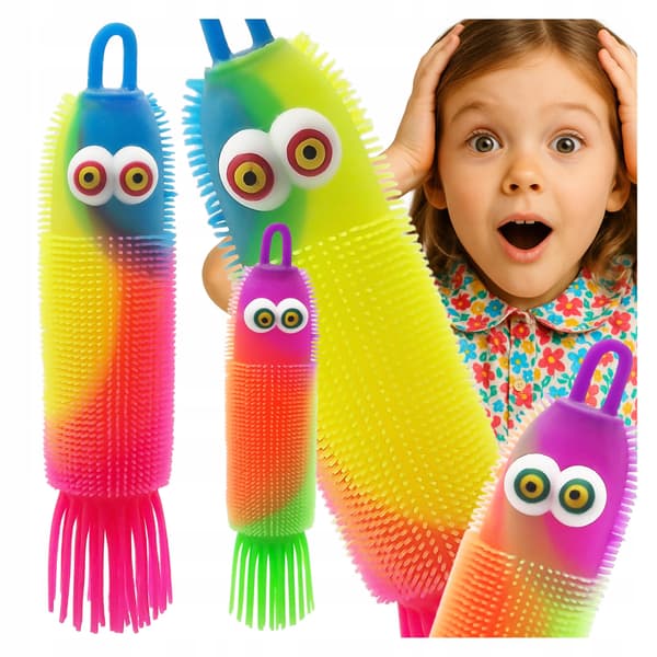 Squishy OCTOPUS töjbar GLÖDANDE bläckfisk 21 cm