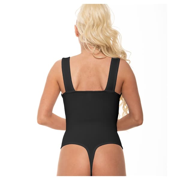 Sort ribbet bodysuit M/L