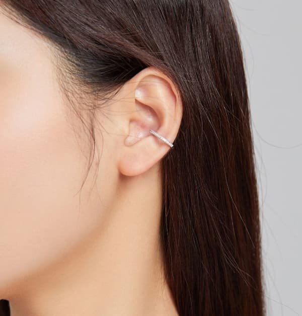Pendientes Ear Cuff Clásicos Circonitas Plata 925