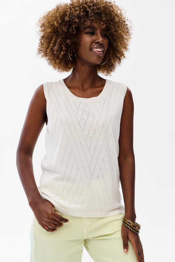 Selis Damebluse Ecru 40/42