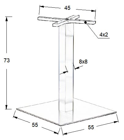 SH-3002-7/S borstad - 55x55 cm
