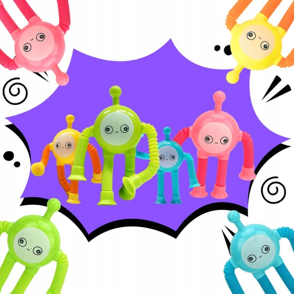 MEGADIDI SENSORY ROBOT pop tube strækbart RØR LED LYS