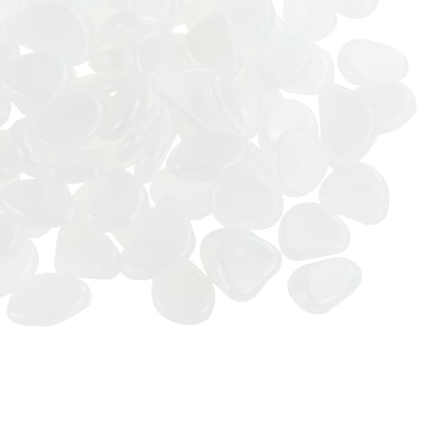 TG67713-2 Lysende sten, fluorescerende sten 100 stk., hvide dekorative sten