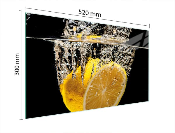 GLAS SKÄRBRÄDA 52x30 CITRON
