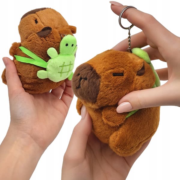 SÖPÖ VAPYBARA-avaimenperä, pehmo, iso, reppumaskotilla