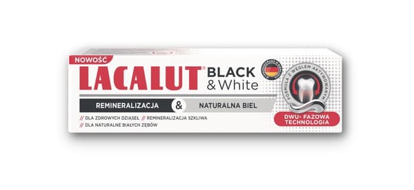 LACALUT Sort & Hvid Tandpasta 75 ml