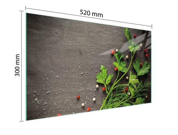GLAS SKÆREBRÆT 52x30 PEPPER