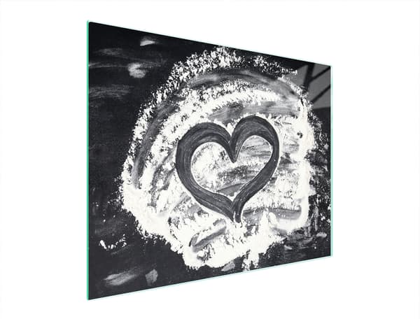 GLAS SKÄRBRÄDA 52x40 HJÄRTA